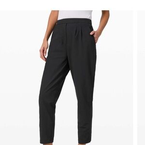 Lululemon Essential High-Rise Trouser Black - Pleated - Size 12
